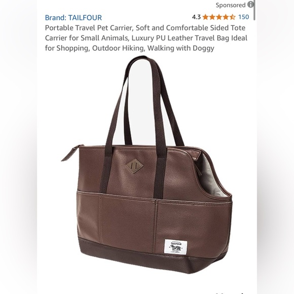 Tailfour Portable Travel Pet Carrier, - Picture 1 of 9